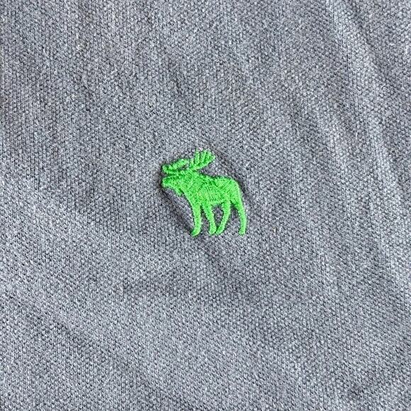 Abercrombie & Fitch Polo Men's XL Short Sleeve Moose Logo Blue - Picture 3 of 9